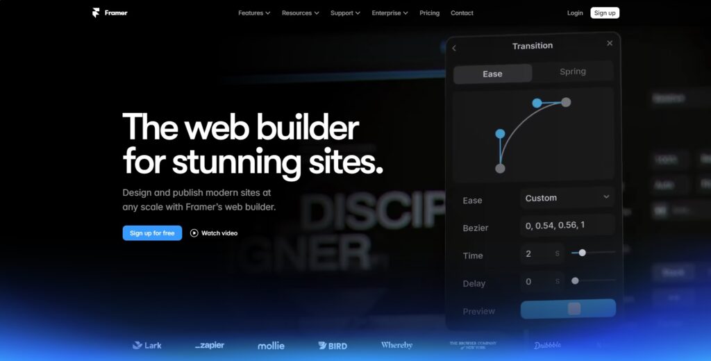 Framer website builder